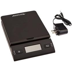 Accuteck 50 lb All-in-One Black Digital Shipping Postal Scale with Adapter (W-8250-50B)