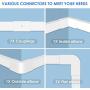 One-Cord Channel Cable Concealer - CMC-03 Cord Cover Wall Cable Management System - 125'' Cable Hider Raceway Kit for a Power Cord, Ethernet Cable, Speaker Wire - 8X L15.7in, W0.59in H0.4in, White