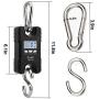 Mougerk 500 kg 1100 lb Portable Heavy Duty Digital Crane Scale Hanging Scales 2 AAA Batteries(Not Included)