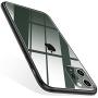TORRAS Diamonds Clear Compatible for iPhone 11 Pro Max Case [Non-Yellow][Fully Protective] Slim Fit Shockproof Hard Plastic Back & Soft Silicone Bumper Phone Case 6.5, Black
