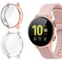 2 Pack Screen Protector Case for Samsung Galaxy Active 2 40mm, All-Around TPU Anti-Scratch Flexible Case Soft Protective Bumper Cover for Samsung Galaxy Watch Active 2. Clear and Rose Gold(40mm)