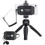 Comica CVM-WS50(C) Smartphone Wireless Lavalier Microphone with UHF 6 Channels 194 FT Wireless Range, Built-in Rechargeable Battery, Wireless Microphone for iPhone Samsung Huawei and More