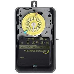 Intermatic T104R 208-277-Volt DPST 24 Hour Mechanical Time Switch with Outdoor Case