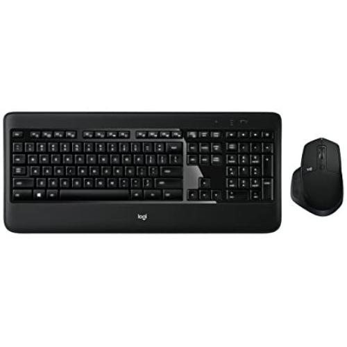 Logitech MX900 Performance Premium Backlit Keyboard and MX Master Mouse Combo , Black