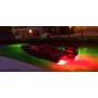 CD-R-BRASS LED BOAT DRAIN PLUG LIGHT TWIN HEAD BUILT IN DRAIN 2400 LUMENS (red)
