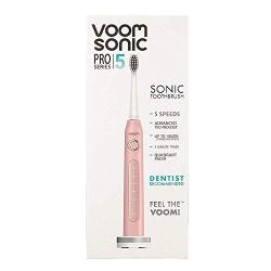Voom Sonic Pro 5 Series Rechargeable Electronic Toothbrush Dentist Recommended 2 Minute Timer with Quadrant Pacing 5 Adjustable Speeds | Soft Dupont Nylon Bristles, Blue 4 Ounce