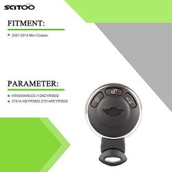 SCITOO 2X3 Button New Replacement Keyless Entry Remote Key Fob Uncut 315Mhz fit 07-14 Mini Cooper KR55WK49333 No Logo