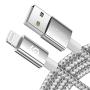 Syncwire iPhone Charger Cable (6ft/2m), [Apple MFi Certified] Lightning Cable Nylon Braided USB Fast Charging Cord Compatible with iPhone 12 11 Pro Xs Max XR 8 7 6 Plus SE 5, iPad iPod, Alloy Silver