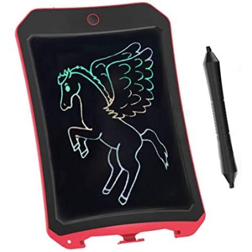 JRD&BS WINL Writing Tablet for Birthday Gift,Kids Toy 8.5 Colorful Electronic Writings Pads Drawing Board Gifts for Kids Office Blackboard-Erase Button Lock Included(Red-CS)