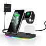 Wireless Charger for iPhone 12 11 10 9 8, 3 in 1 Wireless Charging Station for Apple iPhone 12 Pro Max iWatch Airpods
