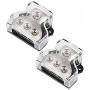 VonSom 3 Way Power Distribution Block, 1x 0 Gauge in / 3X 4 Gauge Out Amp Power Distribution Ground Distributor Connecting Block for Car Amplifier Audio Splitter 2 Pack