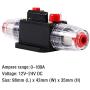 YMHTD 100A Reset Fuse 20-150AMP Inline Circuit Breaker Reset Fuse Holder for Car Audio Marine Boat Inverter Replace Fuses 12V-24V DC Breaker Switch Overload Protection Fuse