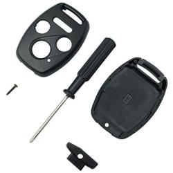 Olivine Auto 4 Buttons Key Fob Casing for Honda Accord Civic Ex Pilot Keyless Entry Remote Key Shell (Only Key Shell Without Blade)(4Button-1PCS)