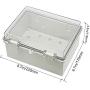 Zulkit Junction Box ABS Plastic Dustproof Waterproof IP65 Electrical Boxes Hinged Shell Outdoor Universal Project Enclosure Grey Clear Transparent Cover With Lock 8.7 x 6.7 x 4.3 inch (220x170x110 mm)
