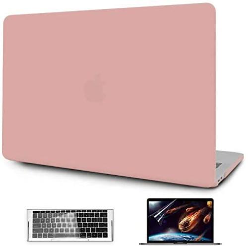 OneGET MacBook Pro 13 Inch Case Laptop Case 2016 2019 A1989 A1706 A1708 A2159 Minimalist Thin Matte PP Hard Shell with Keyboard Cover Screen Protector 3 in 1 Bundle (Pink)