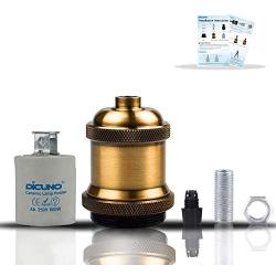 DiCUNO Vintage E26 Lamp Socket, Edison Retro Pendant Lamp Holder, Industrial and Decorative for DIY Lighting, 600℃ Heat Resistant 6 Packages (Color: 6 Mixed Colors)
