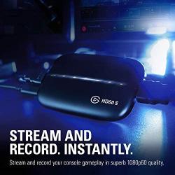 Elgato HD60 S Capture Card 1080p 60 Capture, Zero-Lag Passthrough, Ultra-Low Latency, PS5, PS4, Xbox Series X/S, Xbox One, Nintendo Switch, USB 3.0 (1GC109901004)