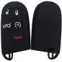 KOSMIQ Silicone 5 Buttons Smart Key Fob Remote Cover Case Keyless Entry Protector Bag for Jeep Grand Cherokee Dodge Challenger Charger Dart Durango Journey Chrysler 300