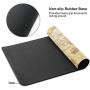 Great Detail Illustration World Map Gaming Mouse Pad Computer Keyboard Mouse Mat Large Extended Soft Ultra Thick Premium-Textured & Waterproof With Stitched Edges Non-Slip Rubber Base For Work, Laptop