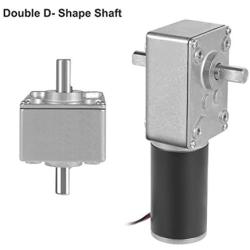 uxcell Double Shaft Worm Gear Motor DC 12V 250RPM High Torque Speed Reduction Motor with Metal Gearbox