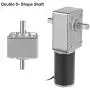 uxcell Double Shaft Worm Gear Motor DC 24V 15RPM High Torque Speed Reduction Motor with Metal Gearbox
