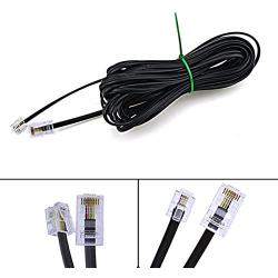 URBEST 10M RJ11 6P4C to RJ45 8P8C Black Telephone Plug Connector Cable (10M)