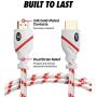 HDMI Cable 30 ft - 4K Resolution UHD 2.0b Ready - Supports Ethernet Ultra HDR Video HD Bandwidth 18Gbps - Audio Return Channel - 30 Feet (9.1 Meters) High Speed HDMI Cable