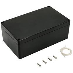 LeMotech ABS Plastic Electrical Project Case Power Junction Box, Project Box Black 7.87 x 4.72 x 2.95 inch (200 x 120 x 75 mm)