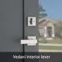 Kwikset Tavaris Single Cylinder Handleset w/Vedani Lever featuring SmartKey in Satin Nickel