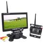 Padarsey Upgraded Wireless Rear View Camera with 7 LCD Wireless Reversing Monitor Display for Waste Truck, Crane, Bulldozer, Combine, Cotton Picker, Tractor, Excavator, Wireless Backup Camera