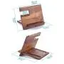 TESLYAR Natural Walnut Wood Phone Docking Station Hooks Key Holder Wallet Stand Watch Organizer Men Gift Husband Anniversary Birthday Nightstand Purse Father Graduation Male Travel Idea Gadgets Solid