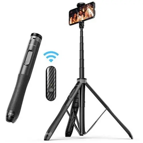 ATUMTEK 51'' Selfie Stick Tripod, All in One Extendable Phone Tripod Stand with Bluetooth Remote 360° Rotation for iPhone and Android Phone Selfies, Video Recording, Vlogging, Live Streaming - Black ATUMTEK 51'' Selfie Stick Tripod, All in One Extendable Phone Tripod Stand with Bluetooth Remote 360° Rotation for iPhone and Android Phone Selfies, Video Recording, Vlogging, Live Streaming - Black