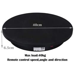 ComXim Professional 360 Degree Photography Turntable for Product Photography, 15.8in(40cm) Diameter,Automatic Remote Control Angle,Speed,Direction, Various Rotation Mode (Black)