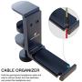[Newest] APPHOME Headphone Stand Hanger with Cable Organizer Foldable Aluminum Headset Stand Headphone Holder Under Desk Space Save Desk Clamp Table Hook Universal Fit PC Gaming Headsets
