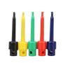 VNDEFUL 10pcs Colorful Round Single Hook Clip Test Probe for Electronic Testing