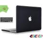 UESWILL 2 in 1 Smooth Matte Hard Case with Keyboard Cover Compatible with MacBook Pro 13 inch with Retina Display (No CD ROM) (Model A1502/A1425, Early 2015/2014/2013/Late 2012), Black