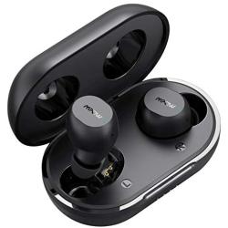 Wireless Earbuds, Mpow M12 Bluetooth Earbuds, Wireless Charging & USB-C Charging Case Bluetooth Headphones Wireless Earphones w/Mic, Bass Sound/IPX8 Waterproof/Touch Control/25 Hrs/Dual Modes, Black