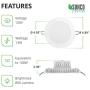 Sunco Lighting 4 Pack 6 Inch Slim LED Downlight, Integrated Junction Box, 14W=100W, 850 LM, Dimmable, 4000K Cool White, Recessed Jbox Fixture, IC Rated, Retrofit Installation - ETL & Energy Star