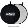 Fovitec Gray and Chroma Key Blue Muslin Pop-Up Collapsible Backdrop 5x6.5 for Portrait and Headshot Photography, and Green Screen Video Conferencing