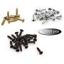 newlng 2MM Small Screws Phillips Flat Head Cross Self Tapping Tiny Screw Cabinet Electronic Accessories Screw Multifunctional DIY Micro Woodworking Mini Screw Set Gold Black Silver 1600pcs