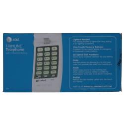 Advanced American Telephones 210WH AT&T 210M Basic Trimline Corded Phone, No AC Power Required, Wall-Mountable, White