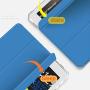 KenKe iPad 2018 / 2017 Case with Pencil Holder,Smart Trifold Stand Lightweight Protective Soft Silicone Smart Trifold Stand Cover Auto Sleep/Wake for iPad 6th / 5th Generation Case 9.7 inch - Blue