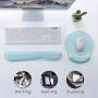 VicTsing Keyboard Wrist Rest and Mouse Pad with Wrist Support, Ergonomic Mouse Pad, Durable & Comfortable & Lightweight for Easy Typing, Pain Relief, Memory Foam Keyboard Pad Set for Laptop/Mac, Green
