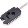 Horande Folding Flip Replacement Key Fob Cover Fits for Honda 2003-2012 Accord 2005-2010 Civic CR-V Pilot Ridgeline Keyless Entry Remote Key Fob Case Shell 3 Buttons