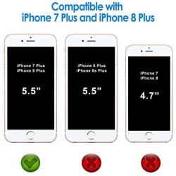 JETech Case for iPhone 8 Plus and iPhone 7 Plus 5.5-Inch, Shock-Absorption Bumper Cover, Anti-Scratch Clear Back (Black)