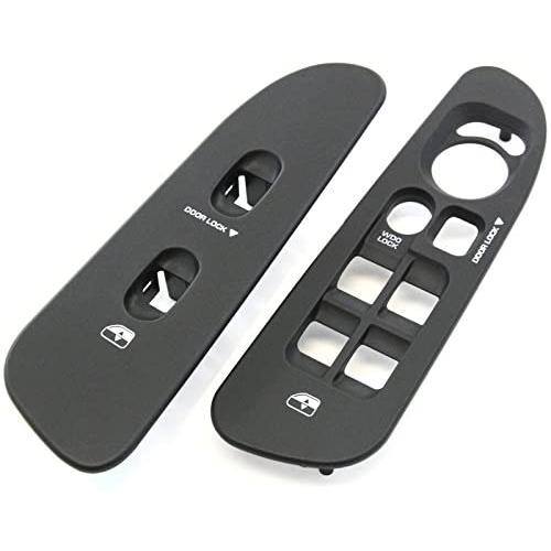 Red Hound Auto Replacement Power Window Bezel Set compatible with Dodge Ram Driver & Passenger Side Dark Gray