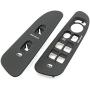 Red Hound Auto Replacement Power Window Bezel Set compatible with Dodge Ram Driver & Passenger Side Dark Gray