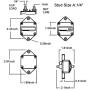 100A Waterproof Marine Thermal Circuit Breaker with Manual Reset, 12V- 48VDC