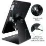CarrieCathy iPad Desktop Anti-Theft Security Kiosk POS Stand Holder Enclosure with Lock & Key for Tablets iPad 2,3,4, iPad air, iPad air 2, iPad Pro 9.7'', iPad 2017 & 2018, Flip & Rotate Design, Black