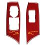 Real Carbon Fiber Interior Door Window Lift Switch Button Panel Decorative Frame Cover Trim Stickers for Chevrolet Camaro 2016-2020 Accessories (2Pieces - Red)